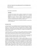 POR QUÉ HABLAR DE INCLUSIÓNEDUCATIVA EN PERSONAS CON [pic 1] DISCAPACIDAD