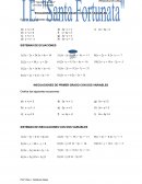 ECUACIONES DE PRIMER GRADO CON DOS VARIABLES