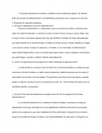 Encuentra información en fuentes confiables como la biblioteca digital o de internet sobre las escuelas de administración y las habilidades gerenciales que se requieren en esta área.. Página 1