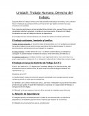 Trabajo Humano. Derecho del trabajo