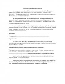 OLIMPIADAS MATEMATICAS ATACALA. Página 1