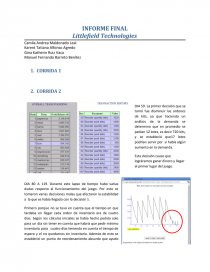 INFORME FINAL Littlefield Technologies. Página 1