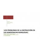 TEMA DE LOS PROBLEMAS DE LA INSTRUCCIÓN EN LAS DEMOCRACIAS BURGUESAS.