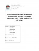 Estudio de impacto sobre los atributos comunitarios, cercanos a la planta Abalonera: South Pacific Abalone S.A