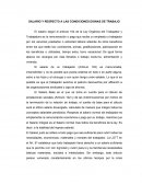 SALARIO Y RESPECTO A LAS CONDICIONES DIGNAS DE TRABAJO