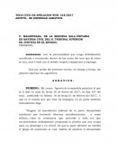 Expresion de agravios en materia familia por falta de notificacion