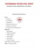 Administracion de operaciones. Antojitos de Colombia