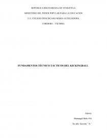 FUNDAMENTOS TÉCNICO TÁCTICOS DEL KICKINGBALL. Página 1