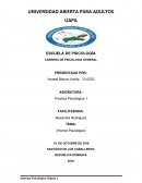 Informe Psicológico La paciente D. U. viene a consulta por motivos de separación sentimental