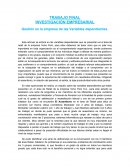 INVESTIGACIÓN EMPRESARIAL Gestión en la empresa de las Variables dependientes