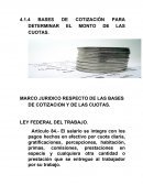 MARCO JURIDICO RESPECTO DE LAS BASES DE COTIZACION Y DE LAS CUOTAS