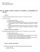 Guía de Trabajo: Cálculo numérico de eequilibrio y desequilibrios de mercado