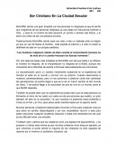 Ser cristiano en la ciudad secular
