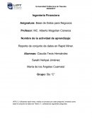 Reporte de conjunto de datos en Rapid Miner