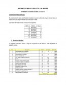 INFORME DE OBRA ACCESO CCAF LOS HÉROES