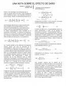 UNA NOTA SOBRE EL EFECTO DE DAÑO