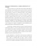 FORTALEZAS Y DEBILIDADES DE LA CARRERA ADMINISTRATIVA EN COLOMBIA