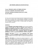 MODELO SENTENCIA LABOPRAL PRIMERA INSTANCIA