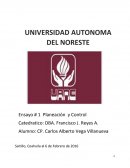 Ensayo #1 Fundamentos de la planeacion.