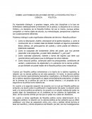 SOBRE LAS POSIBLES RELACIONES ENTRE LA FIOSOFÍA POLÍTICA Y CIENCIA
