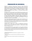 Resumen de Presunciòn de inocencia