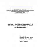 GENERALIDADES DEL DESARROLLO ORGANIZACIONAL