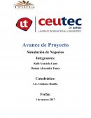 Avance de Proyecto Simulación de Negocios