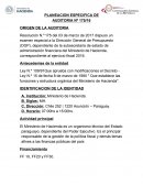 PLANEACION ESPECIFICA DE AUDITORIA Nº 175/16