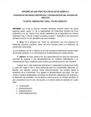 INFORME DE UNA PRÁCTICA ESCOLAR DE QUÍMICA II