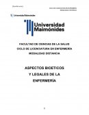 Bioetica y legales 1er entrega