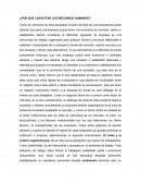 Por que capacitar los recursos humanos