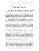 Discurso de Promoción Caño Ajíes, 27 de julio de 2016