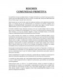 LA COMUNIDAD PRIMITIVA EN LA ECONOMIA