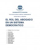 EL ROL DEL ABOGAD O EN UN SISTEMA DEMOCRATICO