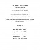 Análisis de la violencia doméstica contra la mujer en la película “El color púrpura”.