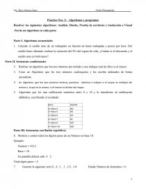 Practico Nro. 2: Algoritmos y programas. Página 1