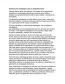 Planeación estratégica de un departamento.