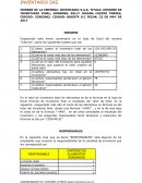NOMBRE DE LA EMPRESA: INVENTARIO S.A.S, TITULO: INFORME DE INVENTARIO FINAL; NOMBRES: KELLY JOHANA CASTRO TORRES, CODIGO: 52982483, CIUDAD: BOGOTÁ D.C FECHA: 23 DE MAY DE 2017