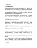 LA PEDAGOGÍA ¿Qué es la pedagogía?