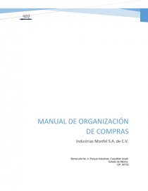Manual de Organización de compras. Página 1