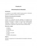 Determinacion de humedad Practica