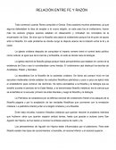 Relación entre fe y razón