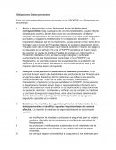 Entre las principales obligaciones impuestas por la LFPDPPP y su Reglamento se encuentran: