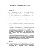 Investigación REPORTE DE LA APLICACIÓN DEL CURSO