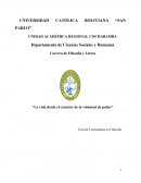 La vida desde el carácter de la voluntad de poder