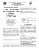 Determinación De Las Curvas Características Del Generador DC Con Excitación Independiente