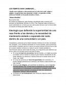 Ensayo de Los tiempos han cambiado