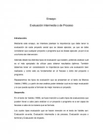 Evaluación intermedia o de proceso. Página 1