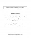 La Construcción de canal Ojos del Trigo, Comuna de Tierra Amarilla