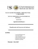 Planificación de Proyectos de Software